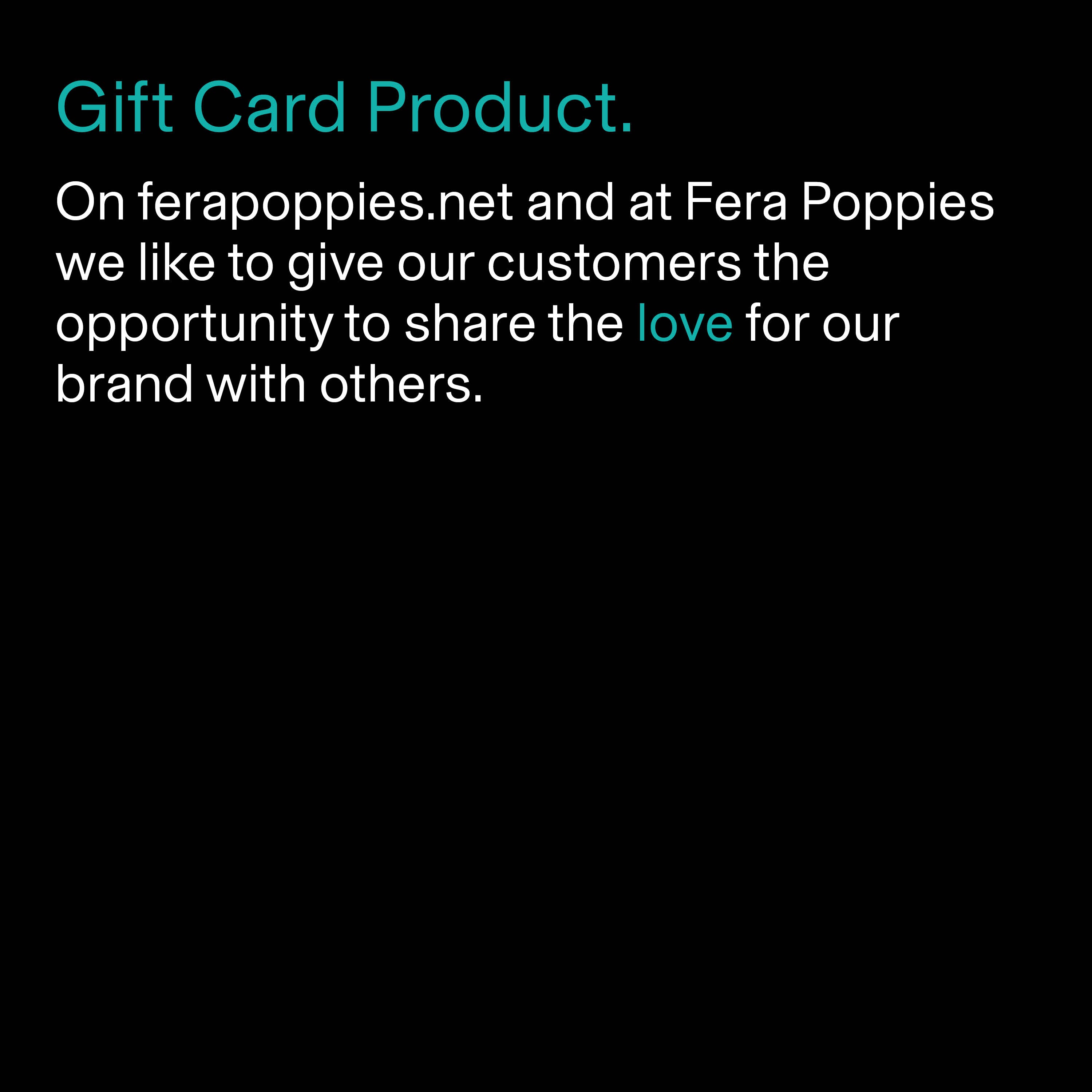 Gift Card Product | Birthday, Holidays ect.